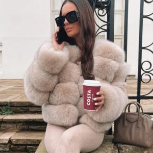 KURTKA LISY KRÓTKA SALLY FUTRO LUX PREMIUM